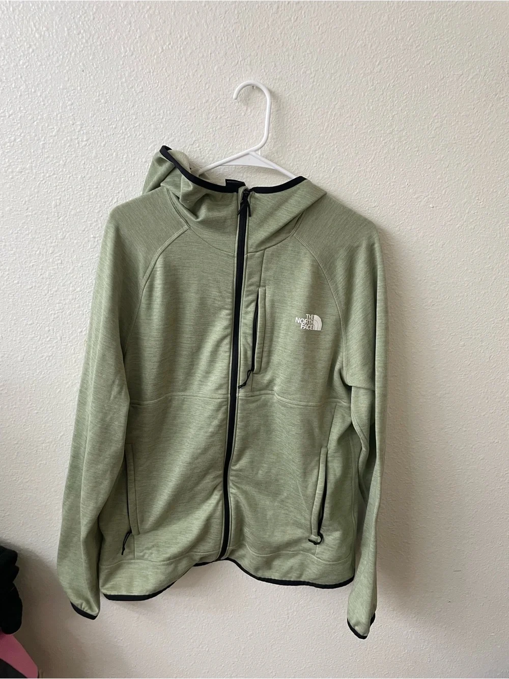 The North Face Sage Green Lightweight Full-Zip Hooded Jacket